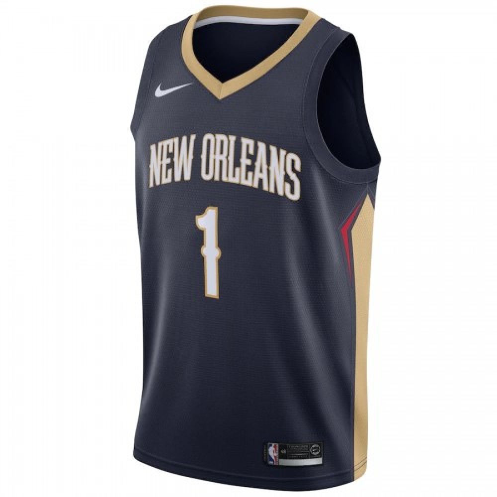 Men's New Orleans Pelicans Zion Williamson #1 Navy 2020/21 Swingman Jersey - Icon Edition-Pro Kit Vault | Brand New 26/27 Sports Jerseys